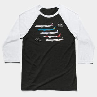 Airbus A350 First Five Customers Baseball T-Shirt